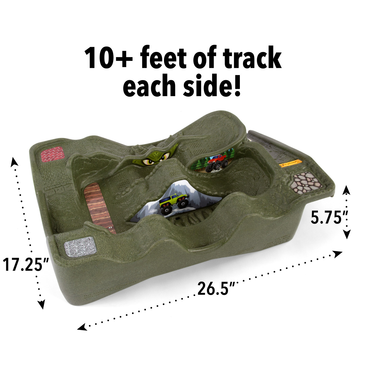 Monster City Extreme Wheels 2-Sided Car and Truck Racetrack