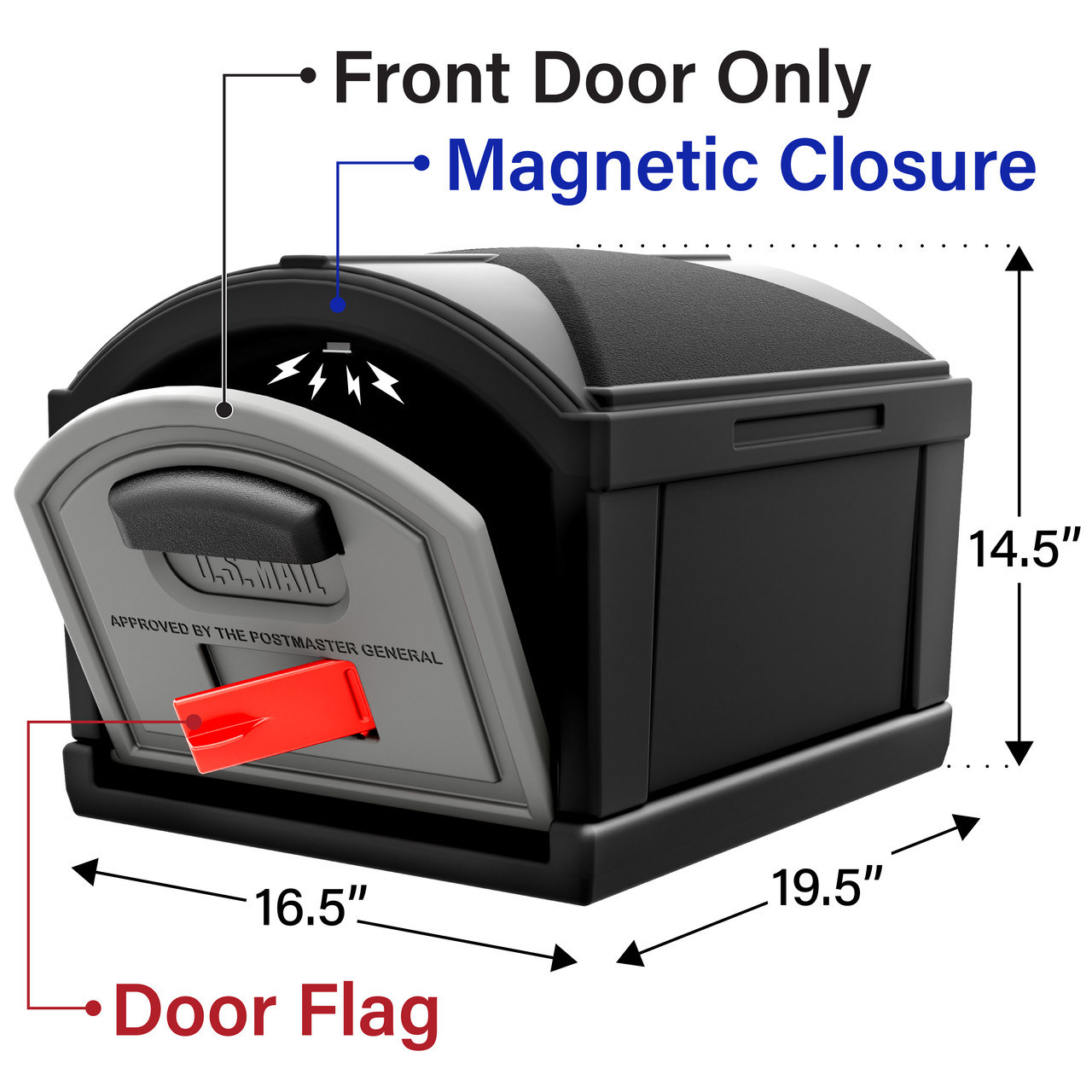 Simplay3 American Home Extra Large T4 XL Dig-Free Classic Mailbox