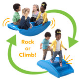 Simplay3 Rocking Bridge is two sided and can be used as a rocking see saw toy or a climbing bridge
