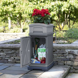 Simplay3 Hide Away Parcel Box with Planter as a garden tool storage box
