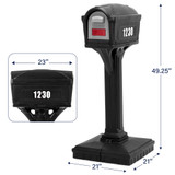 Dig Free Easy Up Mailbox overall measures 21" wide by 23" deep by 49.25" high