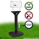 Easy to assemble and install the dig free mailbox post in black