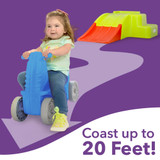 Roller coaster coasts up to 20 feet