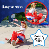 coasts up to 15 feet and is easy to reset