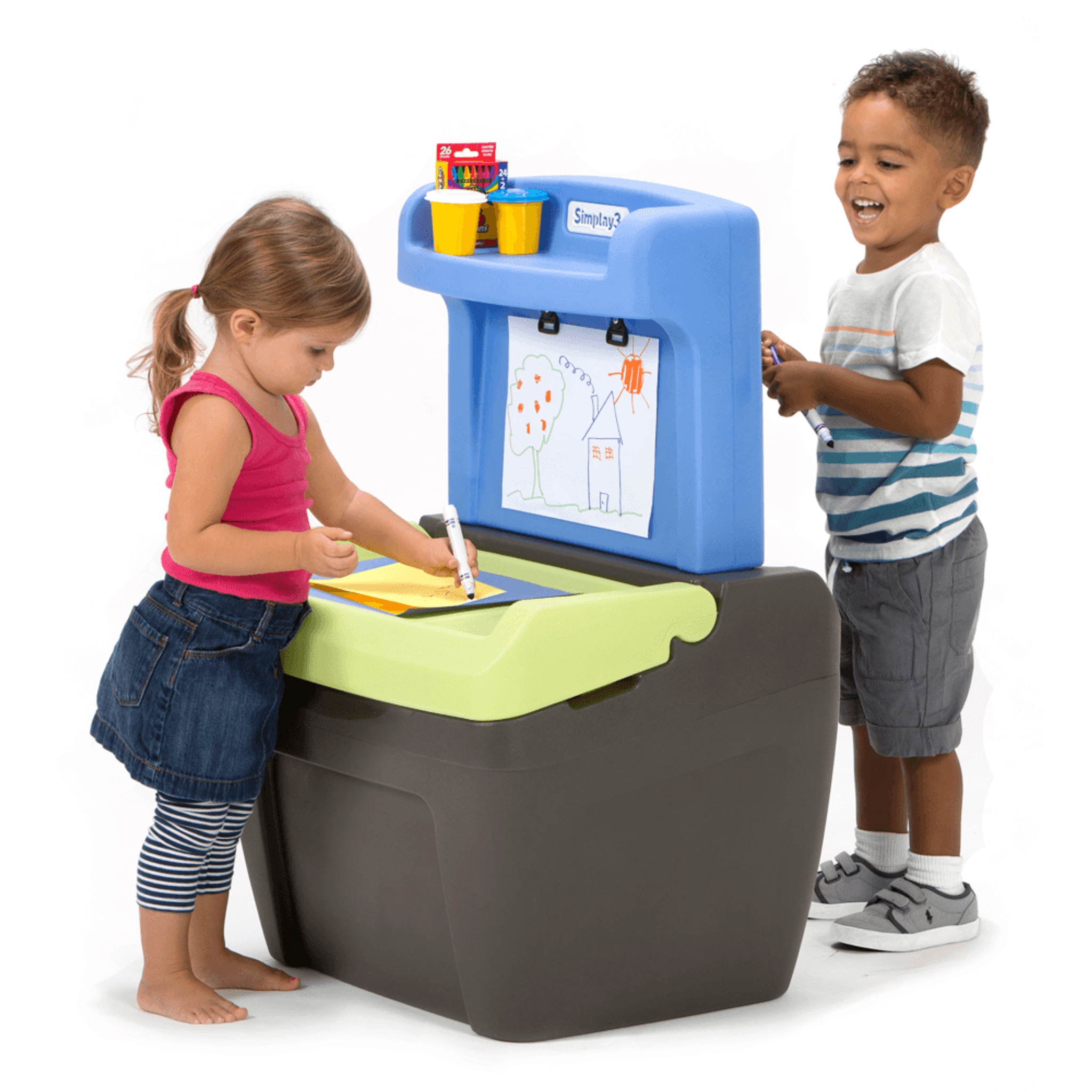 Toy Box Easel Toy Storage Desk Simplay3