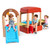 Simplay3 Sunny Slide and Climb Picnic Playhouse with three kids playing