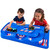 Boy and girl racing cars and trucks on the simplay3 carry and go train and track table