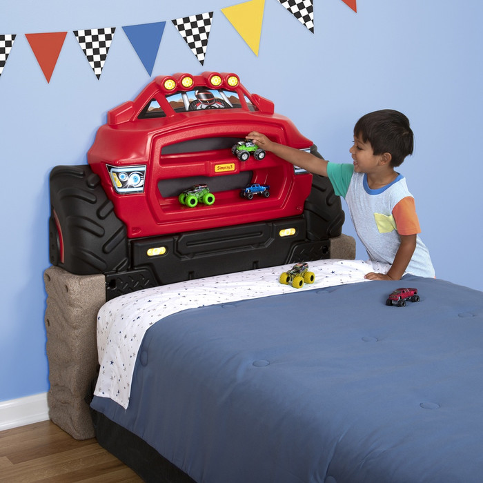 Simplay3 Monster Truck Headboard, Car bed themed headboard for children