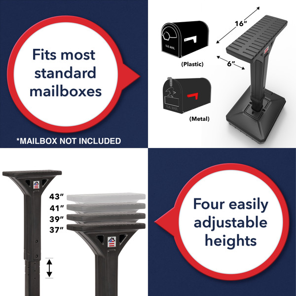 American Home DigFree Universal Mailbox Post for Standard Mailboxes
