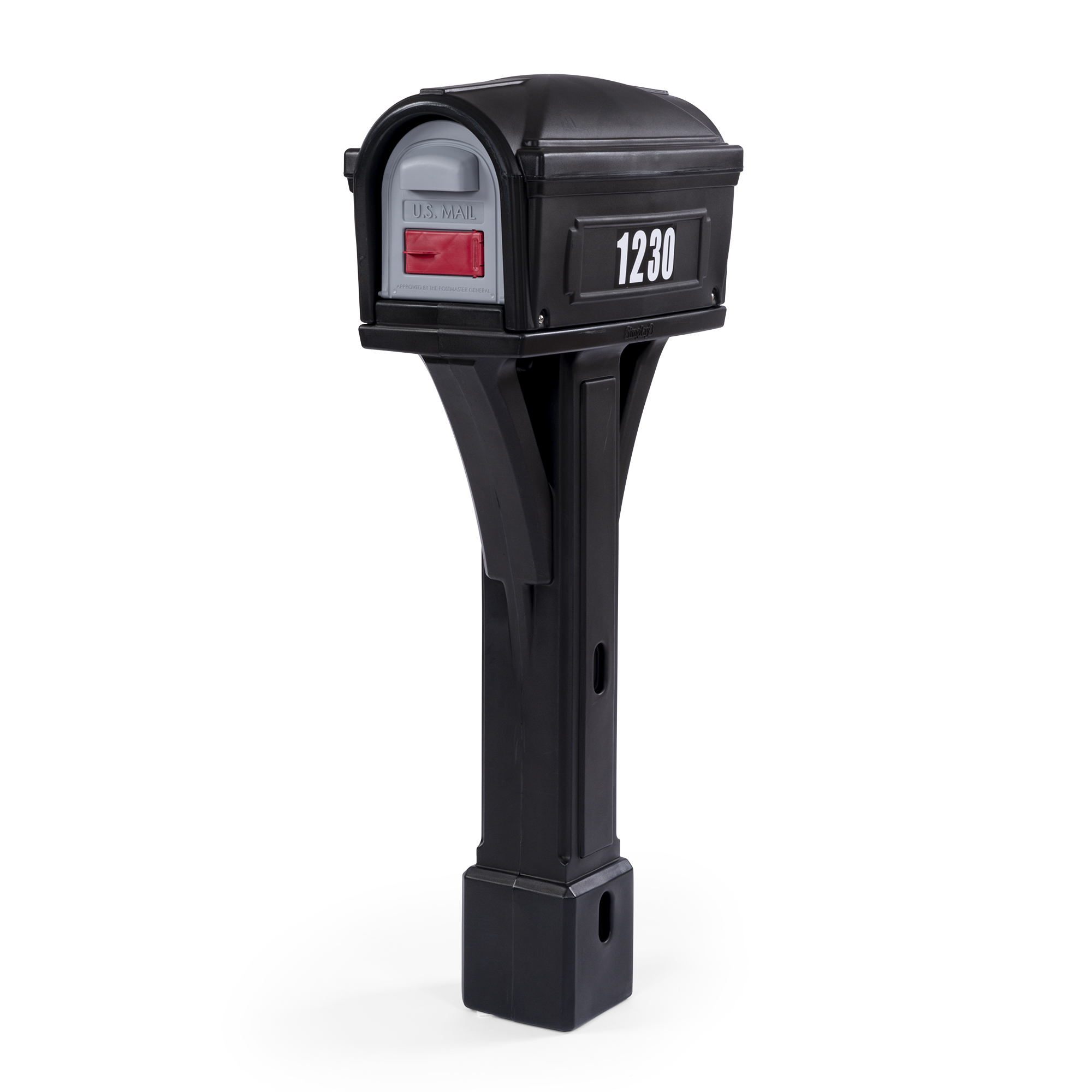 Durable Plastic Mailbox and post combination- easy install | full kit