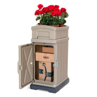 Simplay3 Hide Away Parcel Box cabinet with magnet and lock latch keeps packages dry and secure