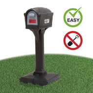 Simplay3 Dig-Free Easy Up Classic Mailbox Black is easy to install with no digging