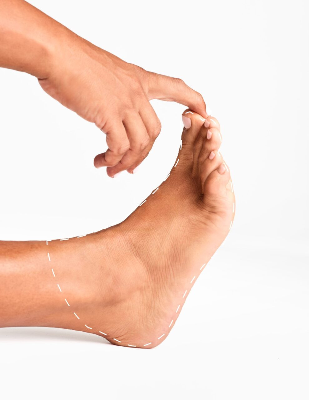 laser orange on feet