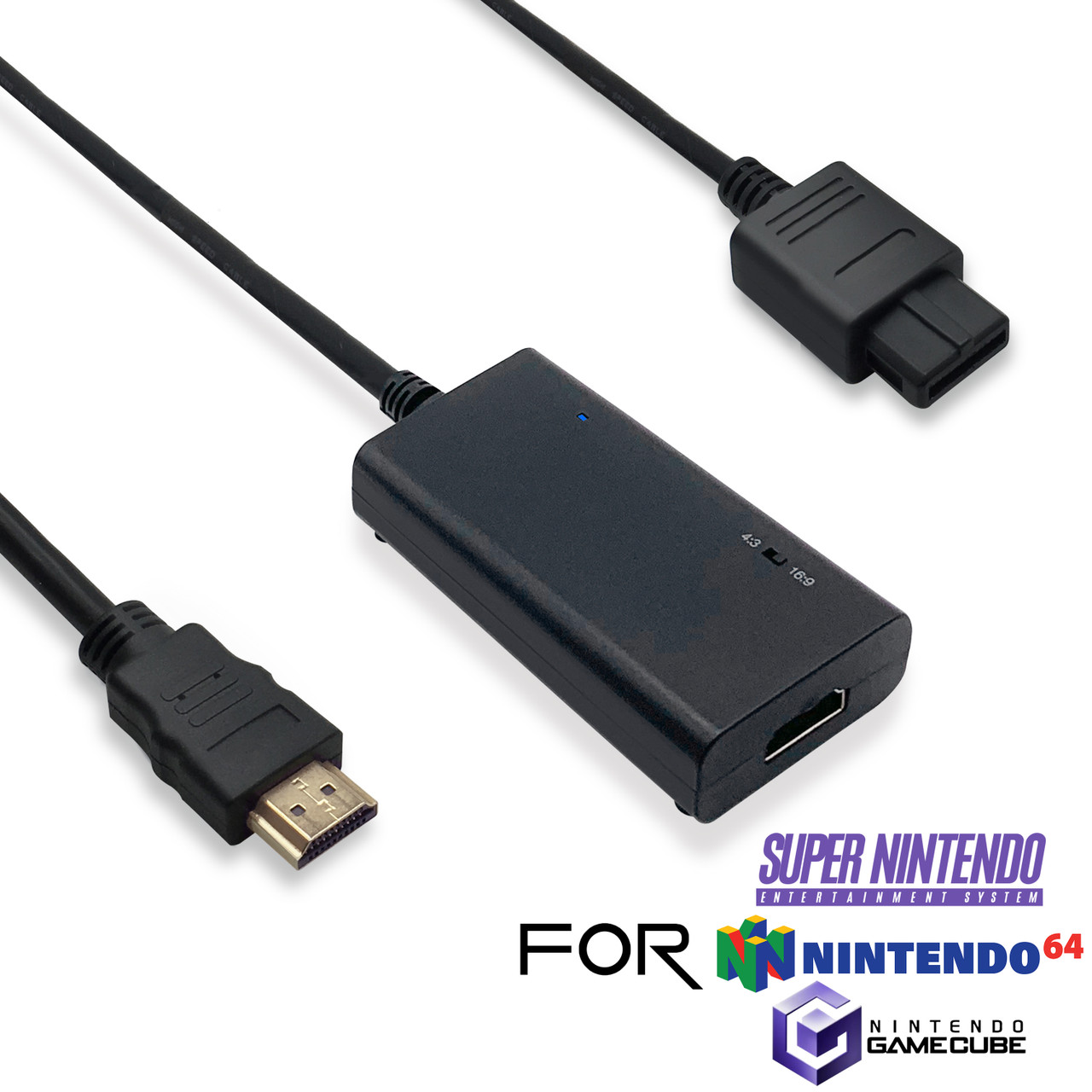 HDMI to RCA AV Composite Adapter Audio Video Converter Cable NES PS SNES  WII