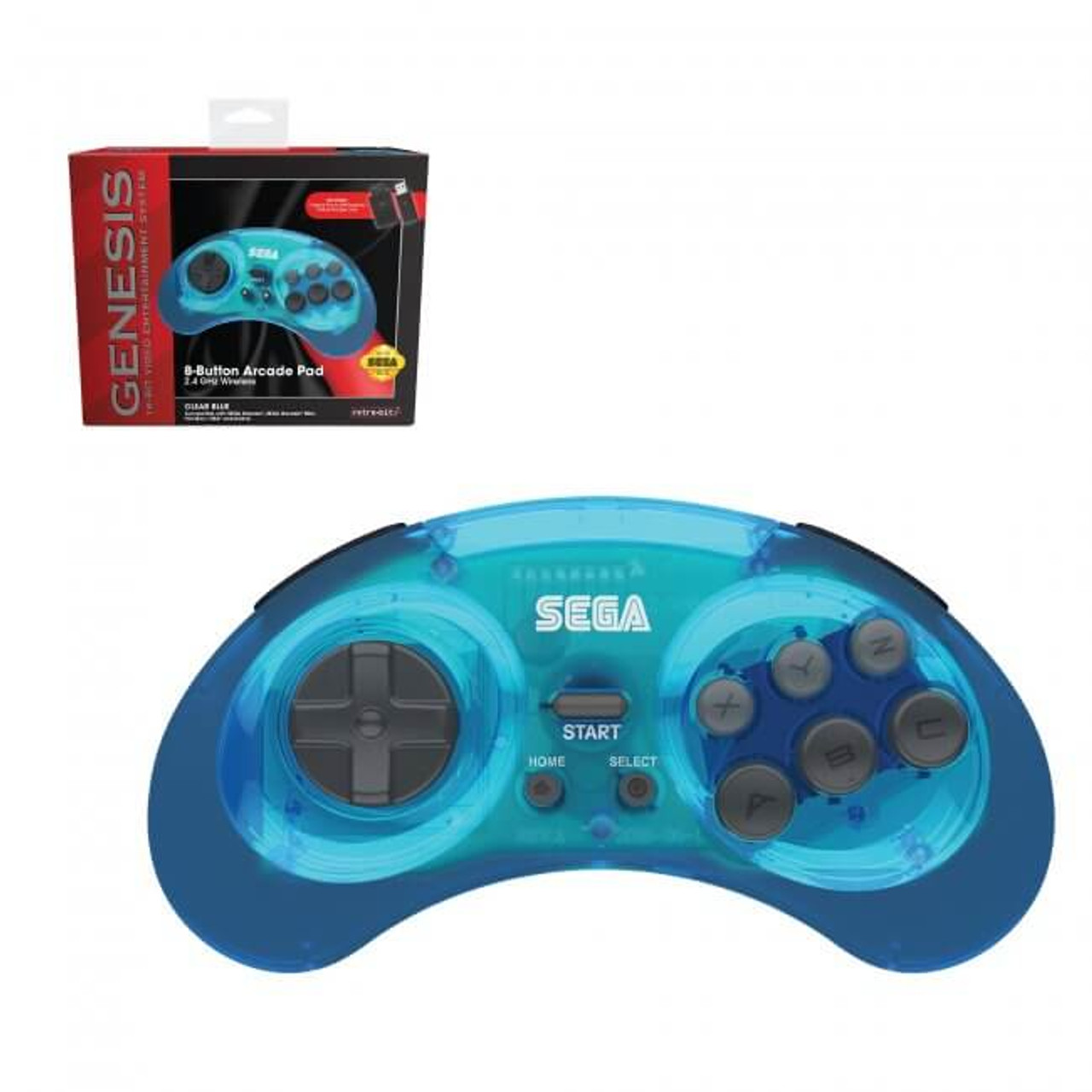 SEGA Genesis 8-Button Wireless 2.4 GHz Controller - Officially