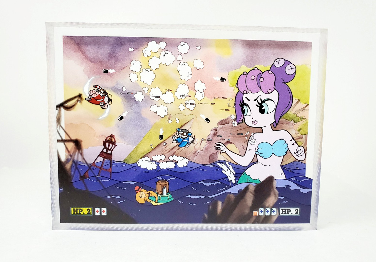 Cuphead King Dice Shadow Box Art by Artovision