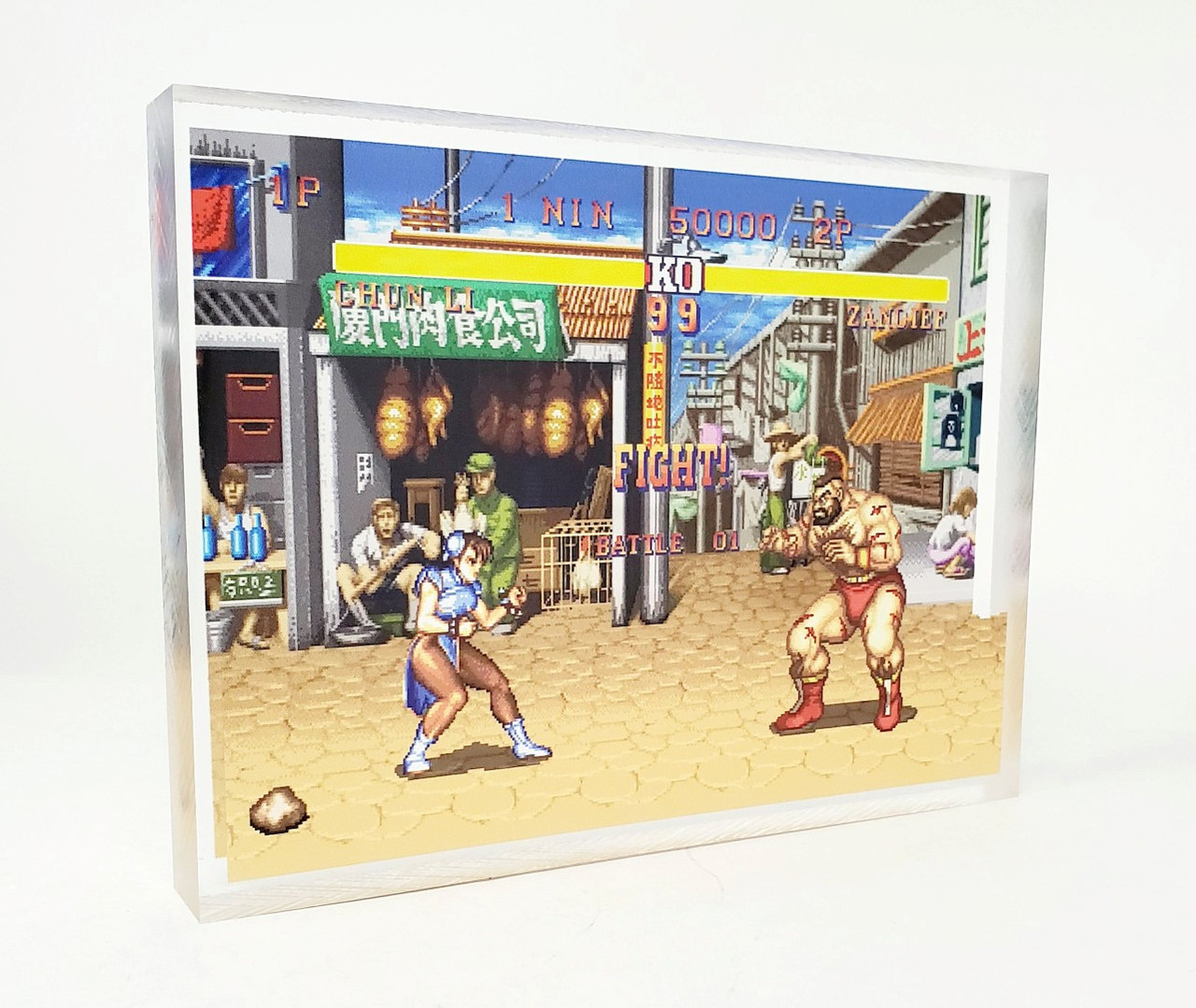 Street Fighter Shadowbox Art - Blanka vs. Ken