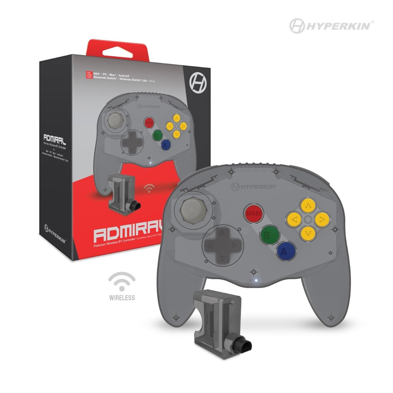 Admiral Premium Bluetooth Controller For Nintendo 64 / Nintendo Switch / PC/ Mac / Android Hyperkin - Stone Age Gamer