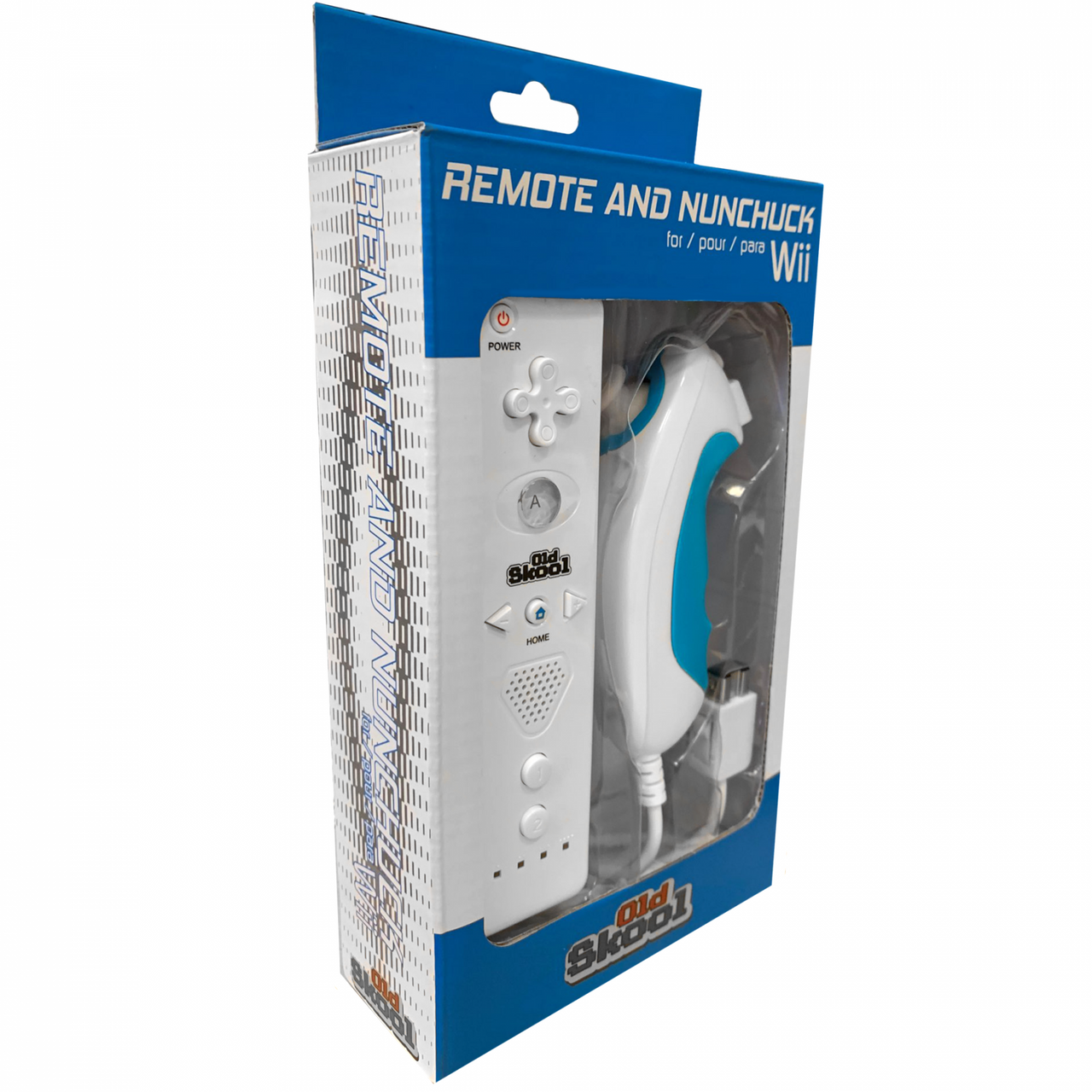 Old Skool Remote and Nunchuck for Nintendo Wii Stone Age Gamer