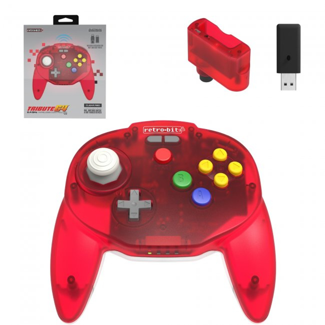 Tribute64 2.4Ghz Wireless Controller for Nintendo 64