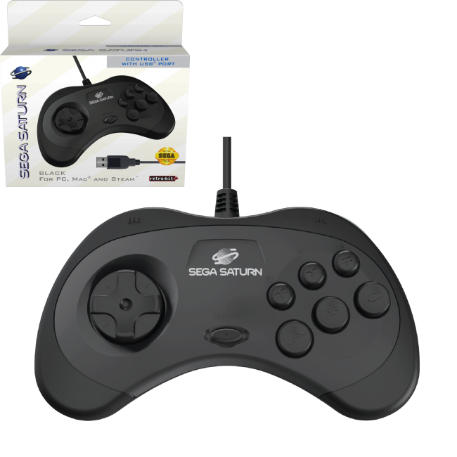 Retro-Bit Sega Saturn-Style USB Controller - Thumbnail 3