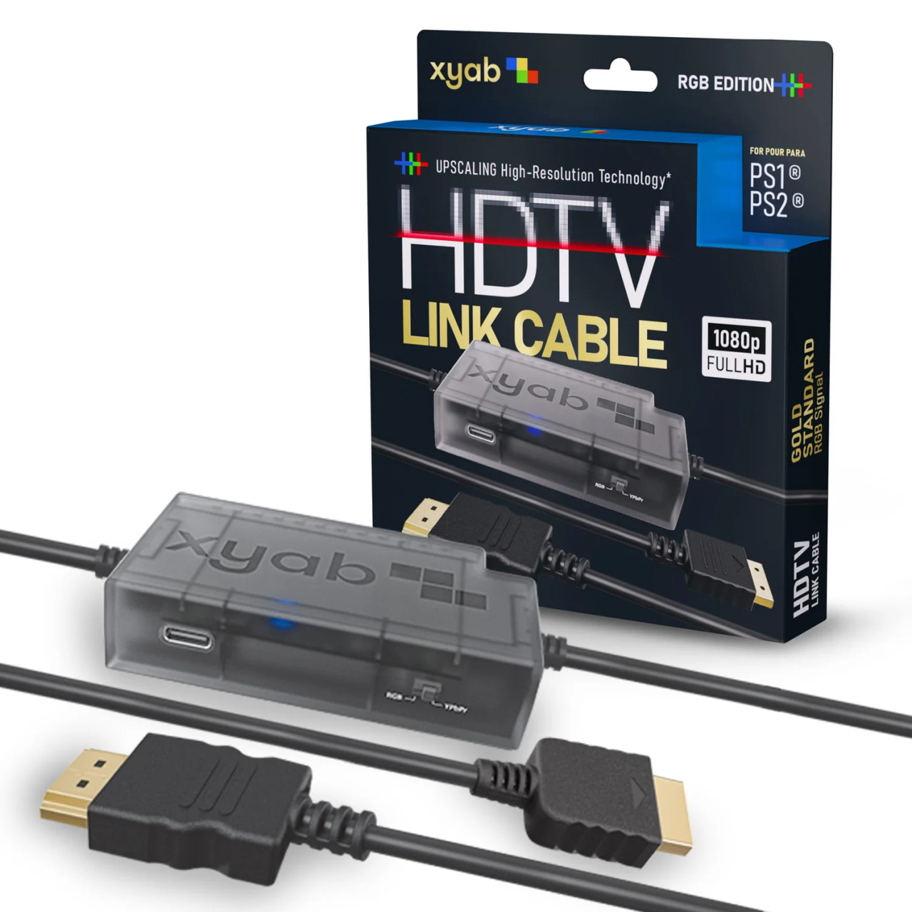 RGB+ HD Link Cable for PS1 / PS2 Consoles - Stone Age Gamer