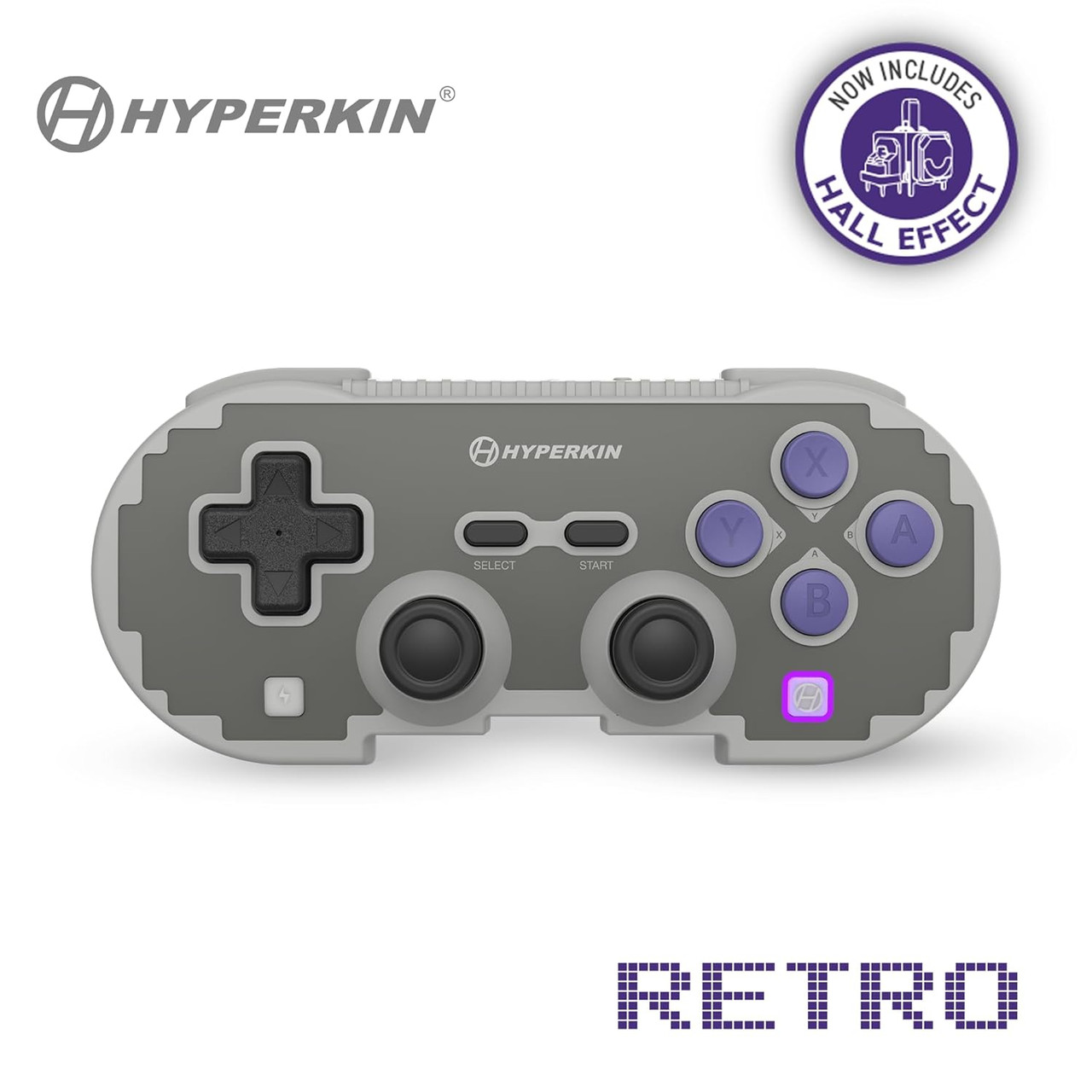 Pixel Art Wireless Hall Effect Bluetooth Controller - Super NES