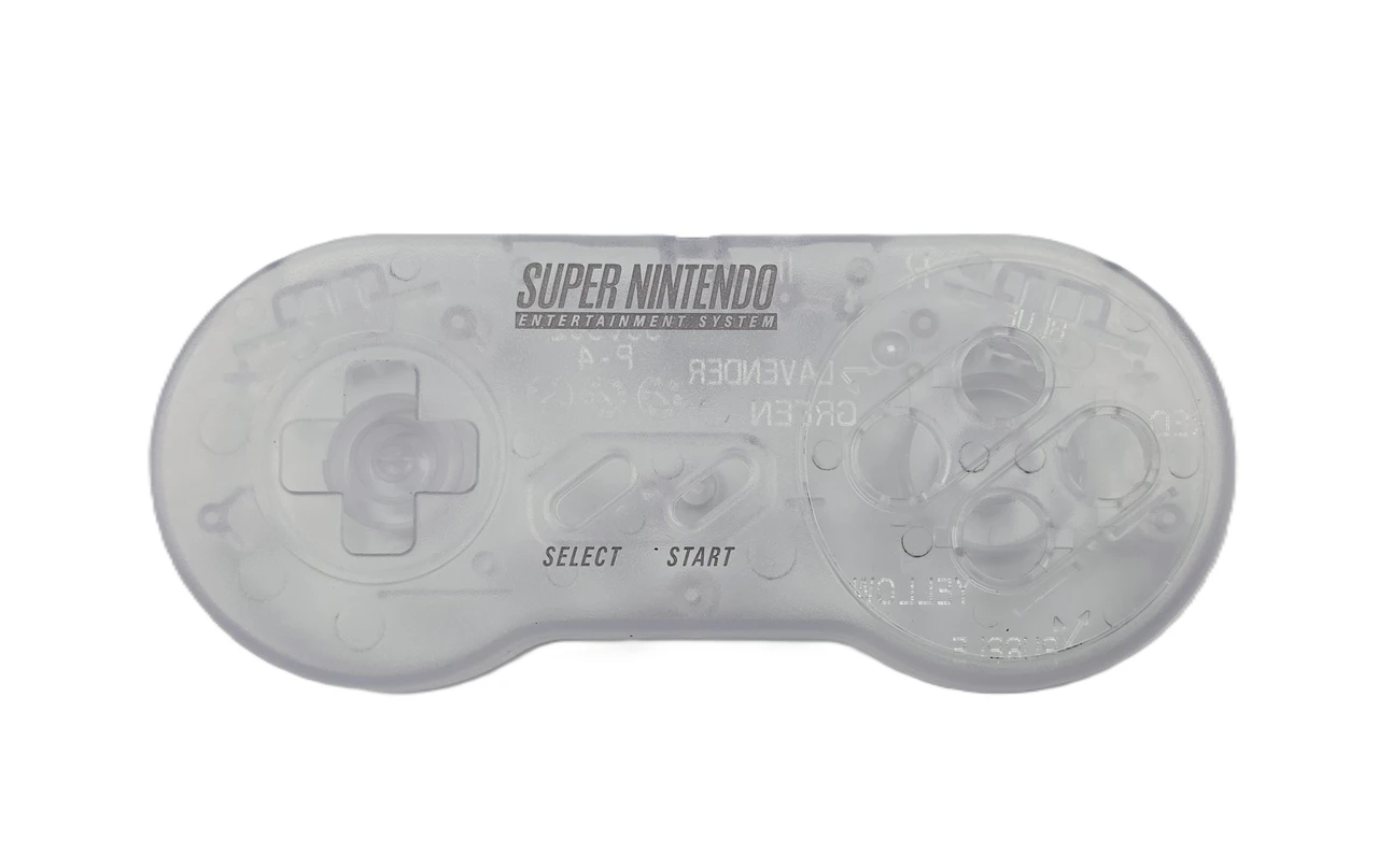 Clear Super NES Controller Replacement Shell - Stone Age Gamer