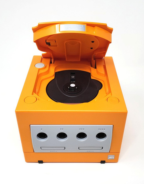 Spice Orange GameCube Console - HDMI Modded - Xeno Backup/Region Mod  - White LED upgrades DOL-018