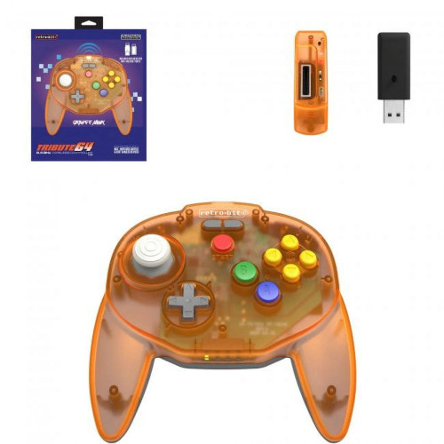 Tribute64 Wireless Controller for Nintendo 64 Stone Age Gamer