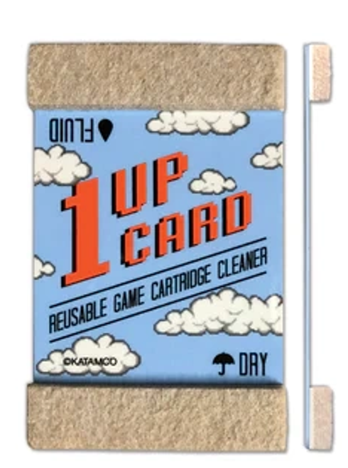 Video Game Cartridge Cleaning Card - 1UPcard
