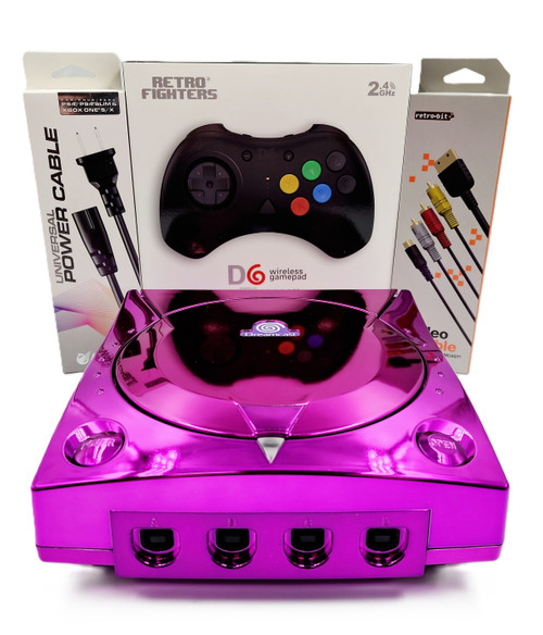 Upgraded Sega Dreamcast Console MODE Bundle w/ Premium Purple - Main Image