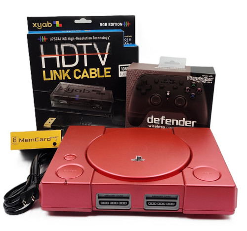 PlayStation Console & xStation Bundle - 'Baked Red' + Red LED