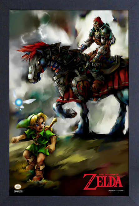 The Legend of Zelda: Ocarina of Time "Young Link & Ganondorf" Framed Gel Coated Poster