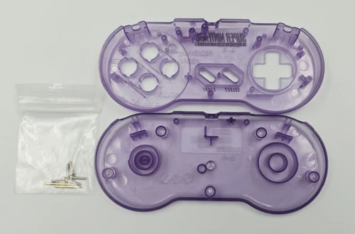 Clear Super NES Controller Replacement Shell - Stone Age Gamer