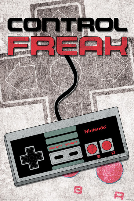 Nintendo "Control Freak" Framed Gel Coated Poster