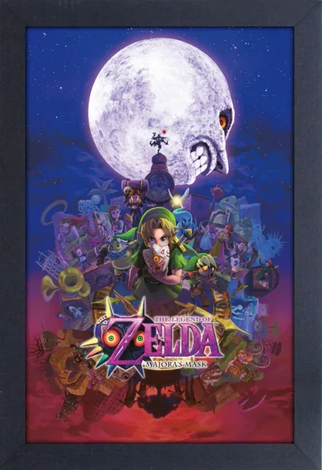 The Legend of Zelda: Majora's Mask  "3D Cover Art" Framed Gel Coated Poster