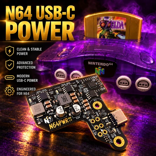 N64PWR Internal USB-C Power Board - Nintendo 64