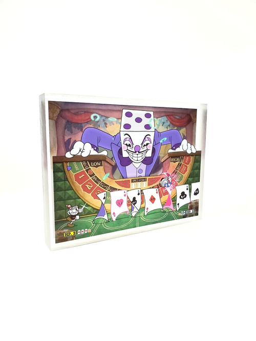 Cuphead King Dice Shadow Box Art by Artovision
