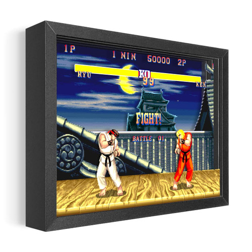 Street Fighter Shadowbox Art - Blanka vs. Ken