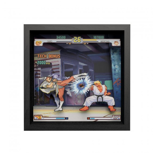 【ピクセルフレーム】ストリートファイター2 ロックマン2 シャドウボックス Street Fighter II 