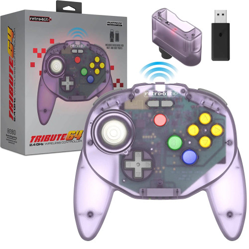 Tribute64 2.4Ghz Wireless Controller for Nintendo 64 - Stone Age Gamer