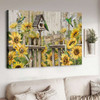 Simply Blessed, Hummingbird Poster, Sunflower Lover Poster and Canvas