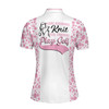 Real Grandmas Play Golf Short Sleeve Women Polo Shirt, White And Pink Golf Shirt For Ladies, Funny Female Golf Gift - Gift For Golfer