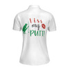 Red Green Argyle Pattern Skeleton Women Polo Shirt, Kiss My Putt Golf Short Sleeve Shirt, Gift For Golfers