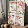 Today I Choose Joy, Hummingbird Poster, Window Decor Poster and Canvas