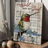 Hummingbird Poster, It Is Well With My Soul, Music Sheet Poster and Canvas
