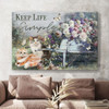Cat Lover, Keep Life Simple, Poster Decor, Wall Art Poster Poster and Canvas