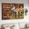Cat Lover, Every Day Is A New Beginning Take A Deep Breath And Start Again Poster and Canvas