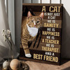 A Cat Is Not Just A Cat He Is Sanity He Is Happiness He Is A Teacher He Is Therapist And A Best Friend Poster and Canvas